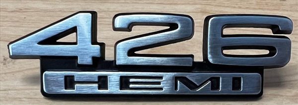 VC2344 - 1966 - 1967 Mopar models.Reproduction 426 HEMI fender emblem. - Mopar emblem product image