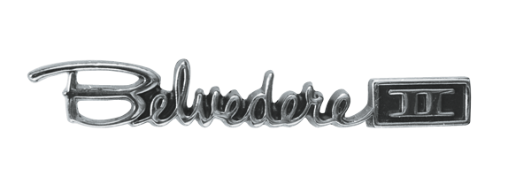 VC1626 - 1966 1967 Belvedere II glovebox door emblem.