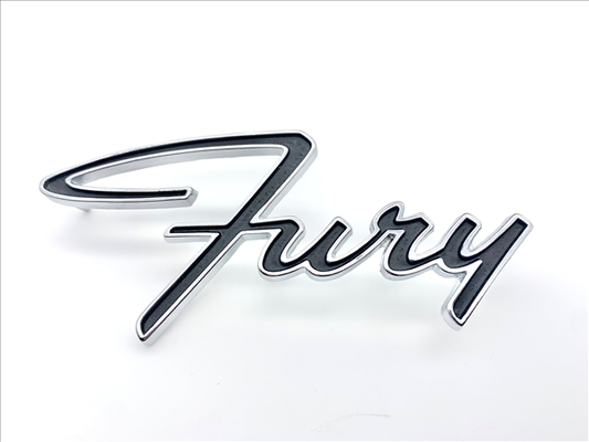 VC24233 - 1965-1967 and 1970-1971 Fury Fender Emblem. Sold Individually , 2 required per car.