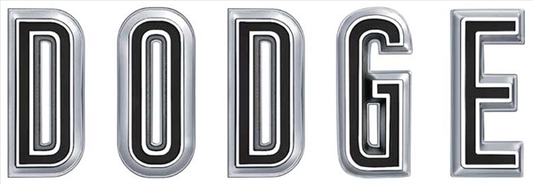 VC2459 - 1967 Coronet and Charger DODGE Hood Letter Set.
