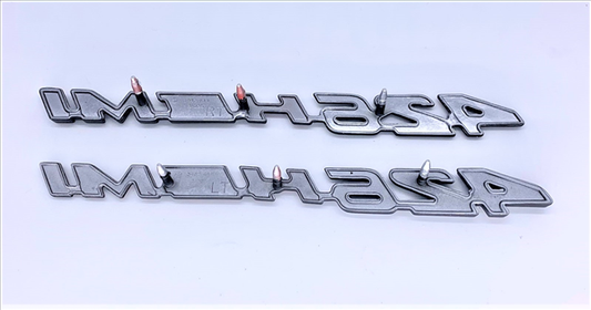 VC24890 - 1970-1971 Challenger 426 HEMI Shaker Hood Scoop Emblems. Left and Right Matched Pair.