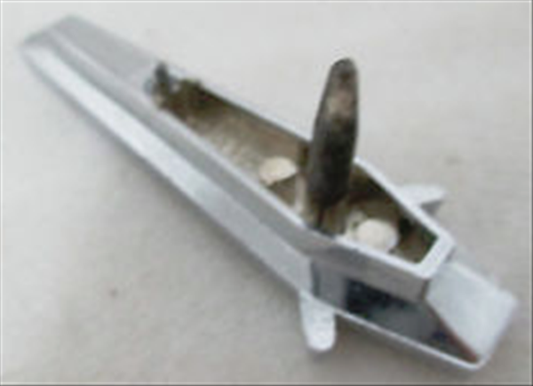 VC260 - 1971 Road Runner, GTX and Satellite Header Panel emblem.  Black with Chrome.