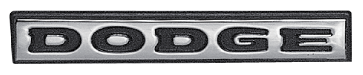 VC272C - 1972-1974 Dart Demon DODGE decklid emblem. Chrome finish.