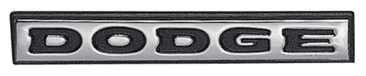 VC272C - 1972-1974 Dart Demon DODGE decklid emblem. Chrome finish.