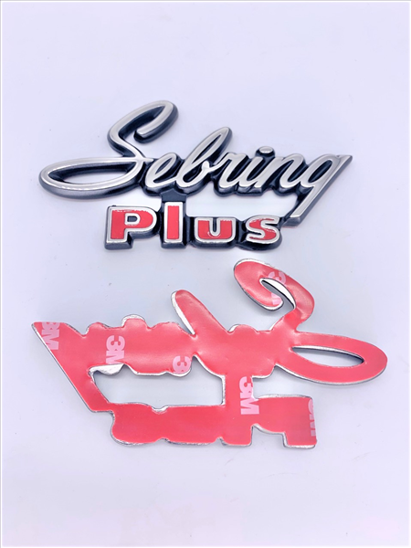 VC2863T - 1971-1972 Satellite Sebring Plus Quarter Panel and Trunk Lid Emblem. Adhesive Backed.