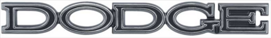 VC3554 - Fits various 1971 Dart Swinger and Demon  models Hood and Trunk. 3443554 3 Pin Emblem 5 1/4" long 11/16 tall.