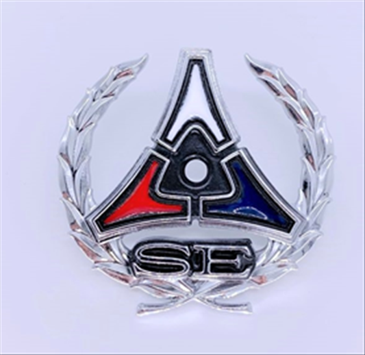 VC3823 - 1971-1972 Charger and 1970-1971 Challenger SE Painted sail panel emblem. Sold individually, use 2 per car. 3613823. Attached by screw