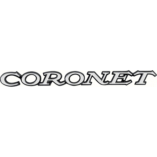 VC4801T - 1969-72 Coronet 440 Coronet fender emblem. Adhesive Backed.