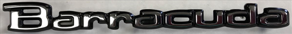 VC426POL - 1971-74 Barracuda 3 PIN Door and tail panel emblem.  Polished finish with Black accents.  Includes Hardware.   3505456