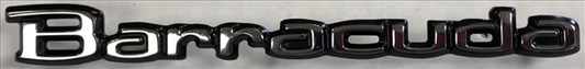 VC426POL - 1971-74 Barracuda 3 PIN Door and tail panel emblem. Polished finish with Black accents. Includes Hardware. 3505456