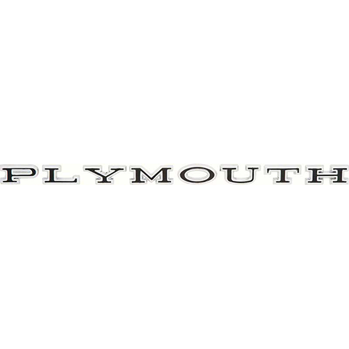 VC436 - PLYMOUTH Hood or Trunk 8 piece individual letter set for 1966-71 Plymouth models.