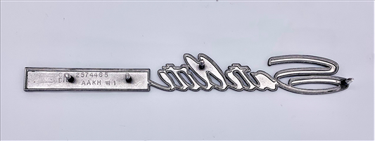 VC4465 - 1966 Satellite Rear Seat and Trunk Lid Emblem with Tri Color Bar.