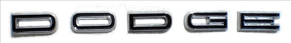 VC495 - 1967 and 1969 Coronet trunk lid DODGE letter set. - Mopar emblem product image