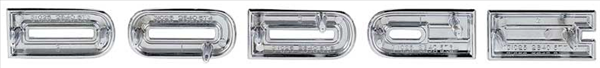 VC496 - 1968 Coronet tail panel DODGE letter set. - Mopar emblem product image