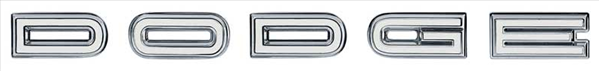 VC496 - 1968 Coronet tail panel DODGE letter set. - Mopar emblem product image