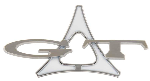 VC5116 - 1963 Dart GT Fratzog Fender Emblem. - Mopar emblem product image