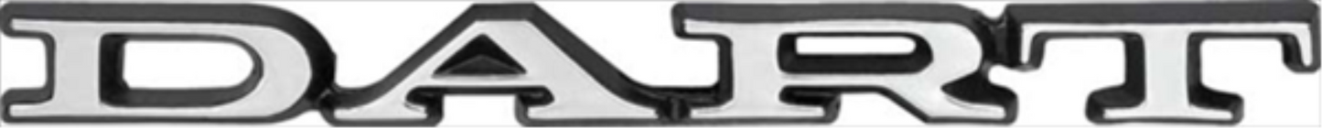 VC5985 - 1970-1975 DART Fender , Quarter Panel / decklid trunk  panel emblem.  3505419 3445985