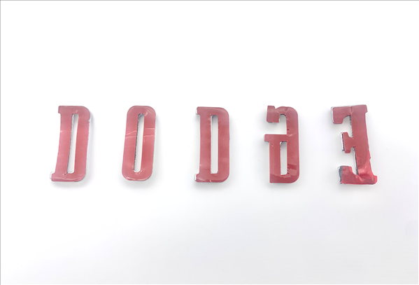VC742T - 1970, 1972-1974 Challenger DODGE  Hood Letters Set. Adhesive Backed