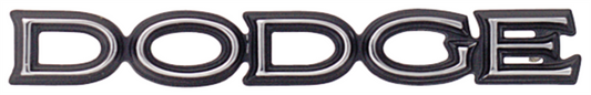 VC765 - 1973-1977 Dodge Models DODGE Trunk Lid Emblem 3811220 Superseded Dodge Emblem from 3443554 November 1973.