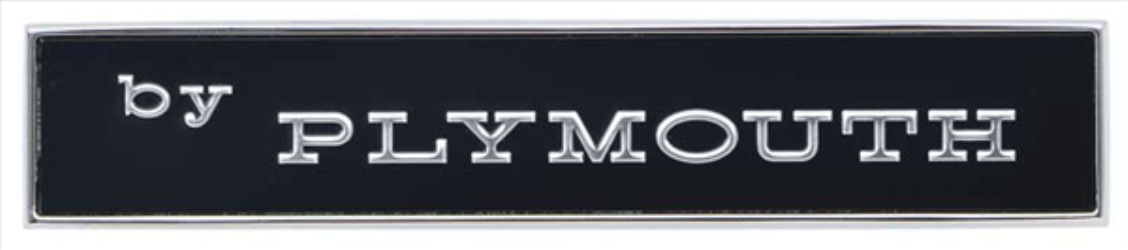 VC9542 - 1971 - 1974 Barracuda By Plymouth Tail Panel Emblem. 2963770 3569542